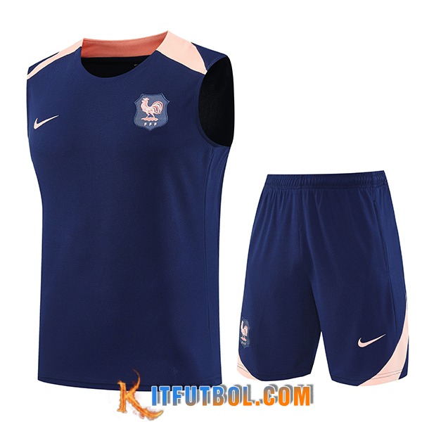 Camiseta Entrenamiento sin mangas Francia Azul/Rosa 2025/2026