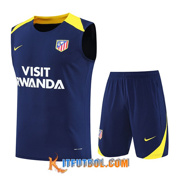 Camiseta Entrenamiento sin mangas Atletico Madrid Azul/Amarillo 2025/2026