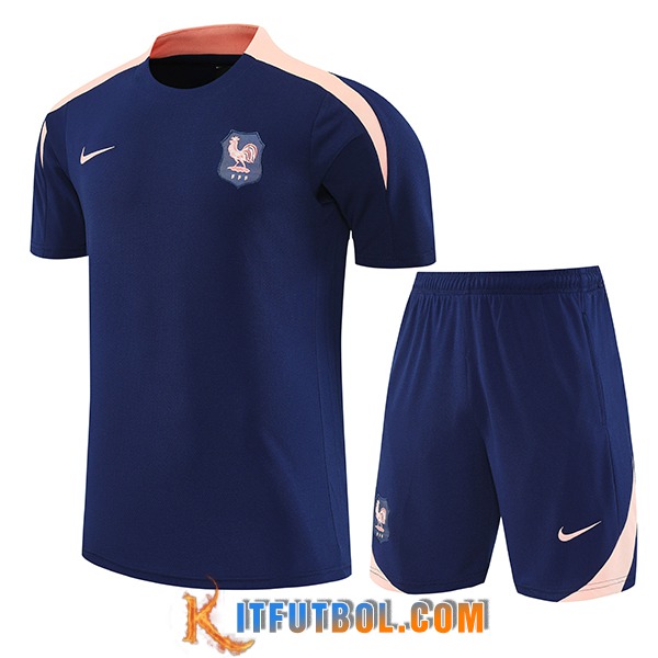 Camiseta Entrenamiento Francia Azul/Rosa 2025/2026 -02
