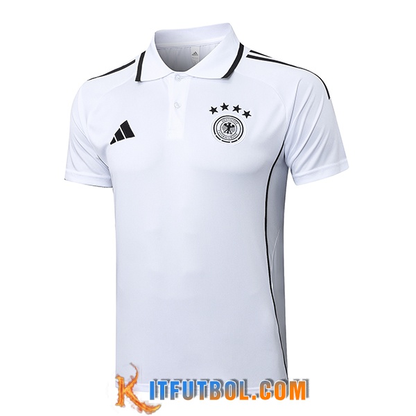 Camiseta Polo Alemania Blanco/Negro 2025/2026