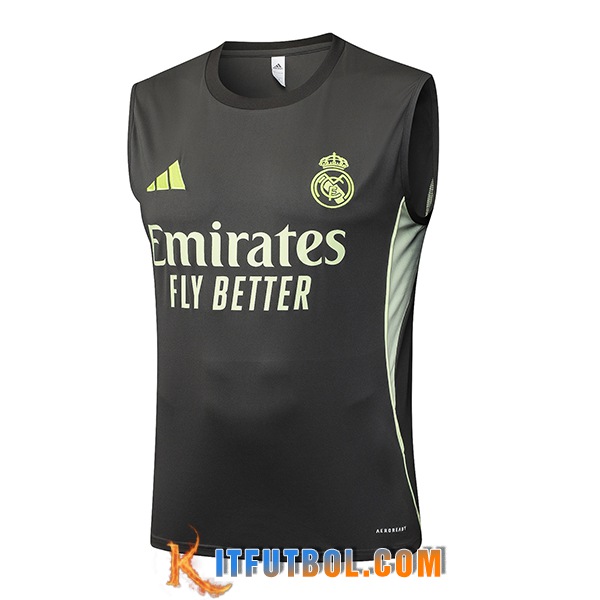 Chalecos De Futbol Real Madrid Gris/Verde 2025/2026