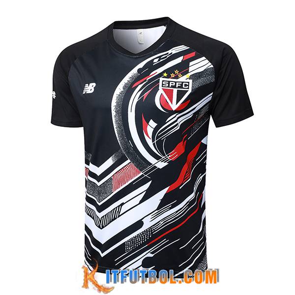 Camiseta Entrenamiento Sao Paulo FC Negro/Blanco/Rojo 2025/2026