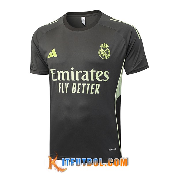 Camiseta Entrenamiento Real Madrid Gris/Verde 2025/2026