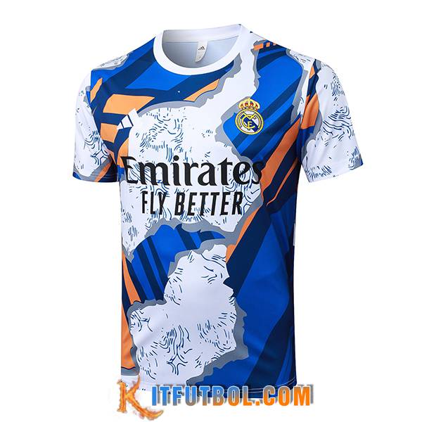 Camiseta Entrenamiento Real Madrid Blanco/Azul/Naranja 2025/2026