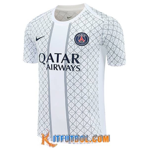 Camiseta Entrenamiento PSG Blanco/Gris 2025/2026