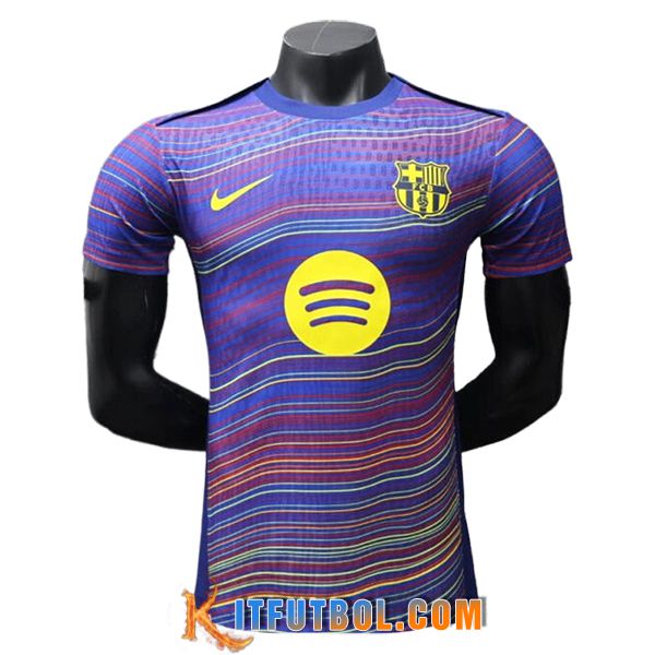 Camiseta Entrenamiento FC Barcelona Violeta/Amarillo 2025/2026