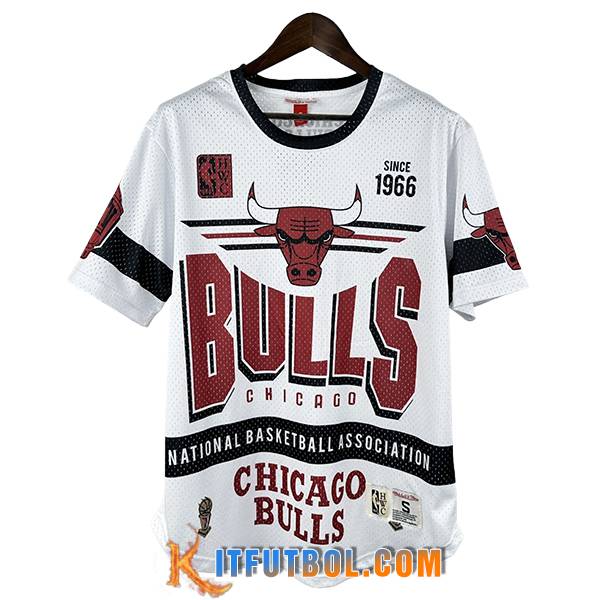 Camisetas NBA Chicago Bulls Retro 2025/26 Blanco/Rojo/Negro