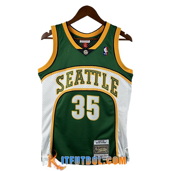 Camisetas NBA Oklahoma City Thunder (DURANT #35) 2025/26 Verde/Blanco