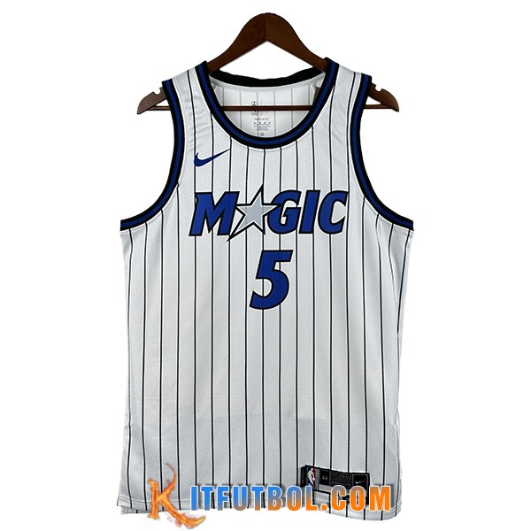 Camisetas NBA Orlando Magic (BANCHERO #5) 2025/26 Blanco/Azul/Negro