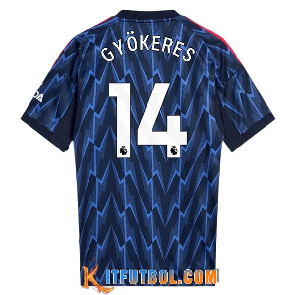 Camisetas De Futbol Arsenal (GYÖKERES #14) 2025/2026 Segunda