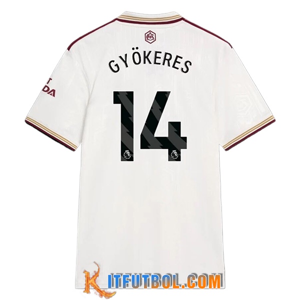 Camisetas De Futbol Arsenal (GYÖKERES #14) 2025/2026 Tercera