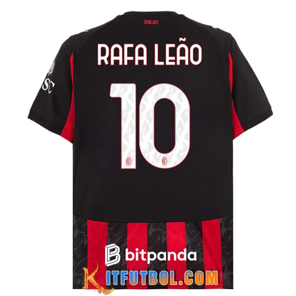Camisetas De Futbol AC Milan (RAFAEL LEÃO #10) 2025/2026 Primera