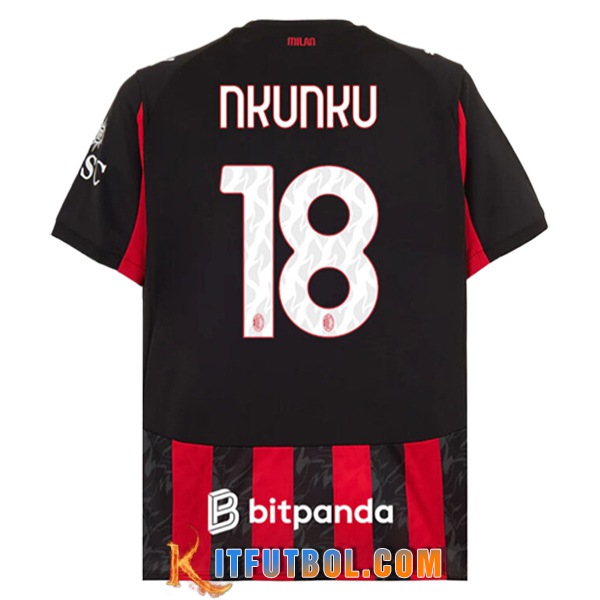 Camisetas De Futbol AC Milan (NKUNKU #18) 2025/2026 Primera