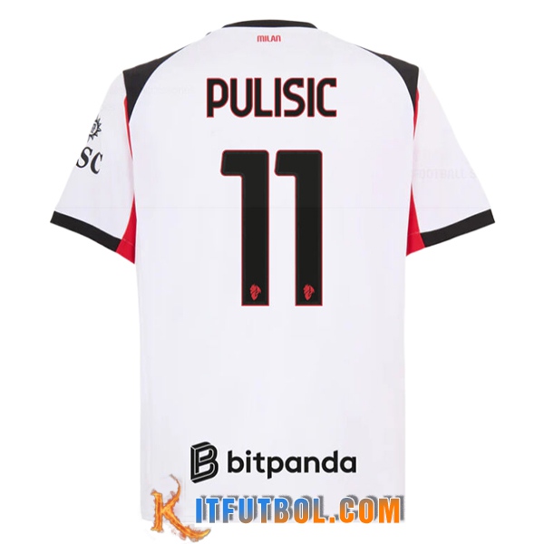 Camisetas De Futbol AC Milan (PULISIC #11) 2025/2026 Segunda
