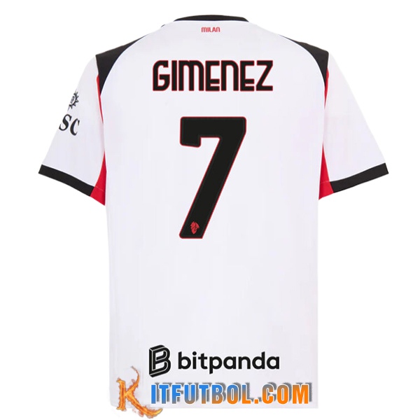 Camisetas De Futbol AC Milan (GIMENEZ #7) 2025/2026 Segunda