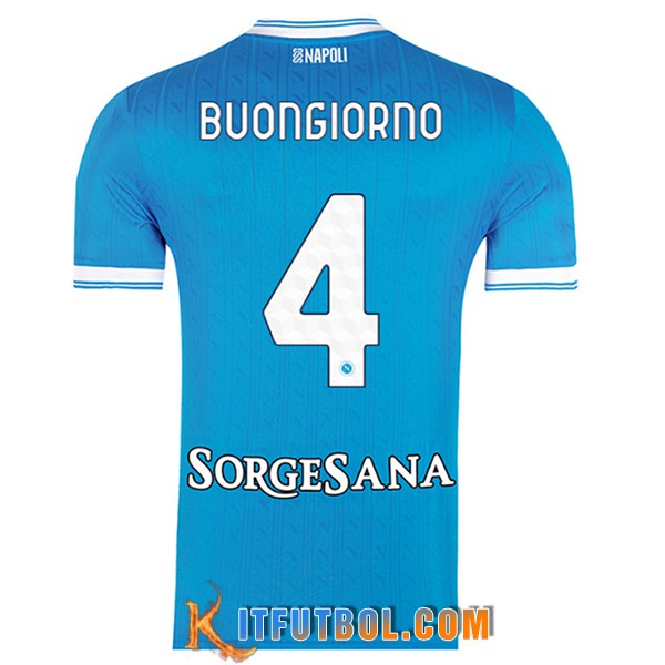 Camisetas De Futbol SSC Napoli (BUONGIORNO #4) 2025/2026 Primera