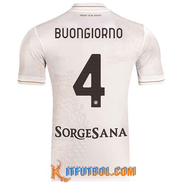 Camisetas De Futbol SSC Napoli (BUONGIORNO #4) 2025/2026 Segunda