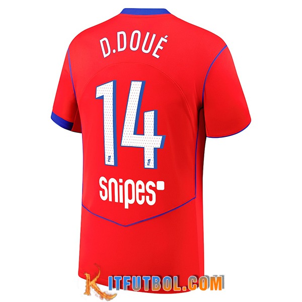 Camisetas De Futbol PSG (D.DOUÉ #14) 2025/2026 Tercera