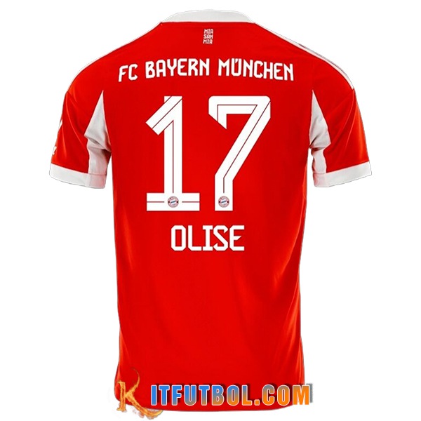 Camisetas De Futbol Bayern Munich (OLISE #17) 2025/2026 Primera