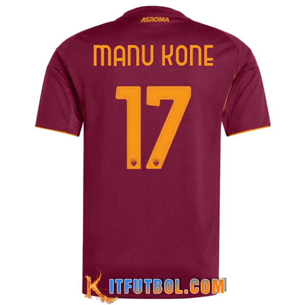 Camisetas De Futbol AS Roma (MANU KONÉ #17) 2025/2026 Primera
