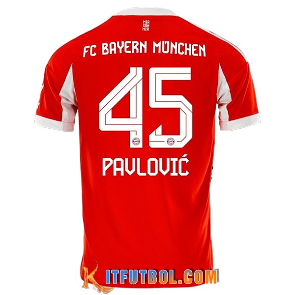 Camisetas De Futbol Bayern Munich (PAVLOVIC #45) 2025/2026 Primera