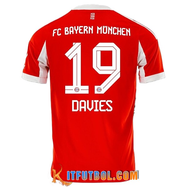 Camisetas De Futbol Bayern Munich (DAVIES #19) 2025/2026 Primera