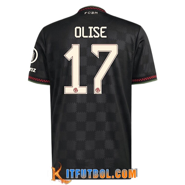 Camisetas De Futbol Bayern Munich (OLISE #17) 2025/2026 Champions League