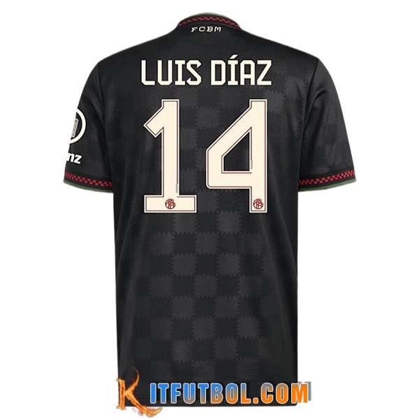 Camisetas De Futbol Bayern Munich (LUIS DÍAZ #14) 2025/2026 Champions League