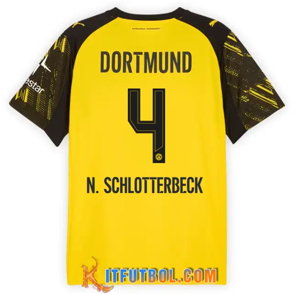 Camisetas De Futbol Dortmund (N.SCHLOTTERBECK #4) 2025/2026 Primera