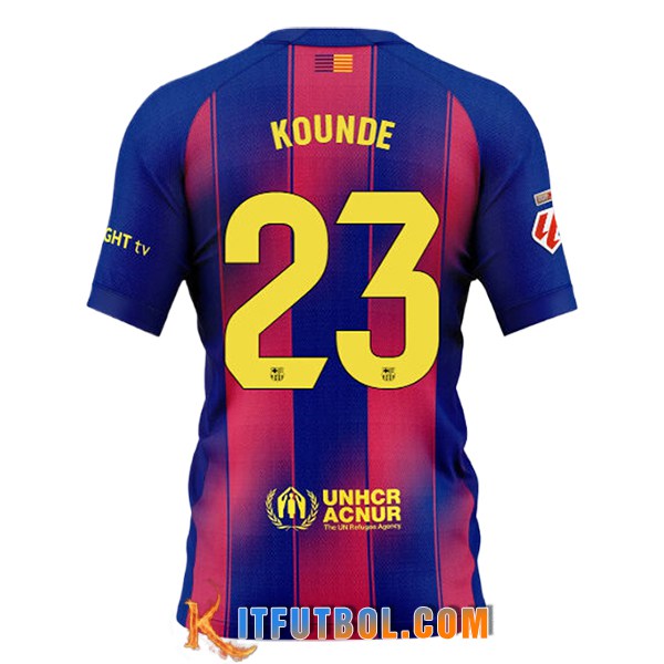 Camisetas De Futbol Barcelona (KOUNDE #23) 2025/2026 Primera