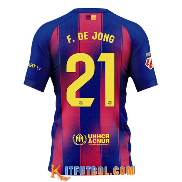 Camisetas De Futbol Barcelona (F. DE JONG #21) 2025/2026 Primera
