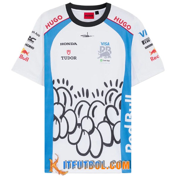 Camiseta de manga corta RedBull Racing Team Azul/Blanco 2025