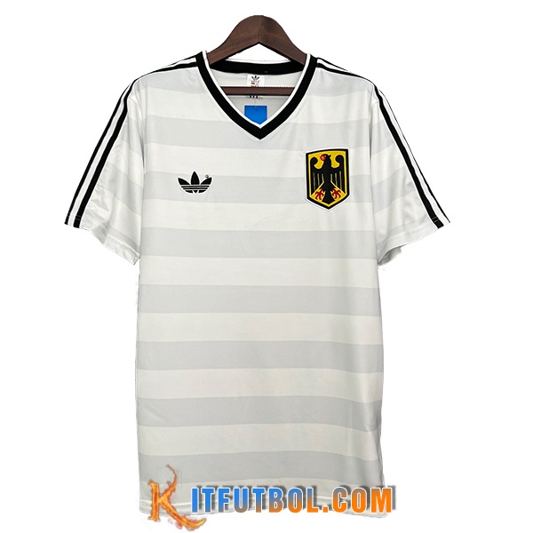 Camisetas De Futbol Alemania Retro Blanco 1984