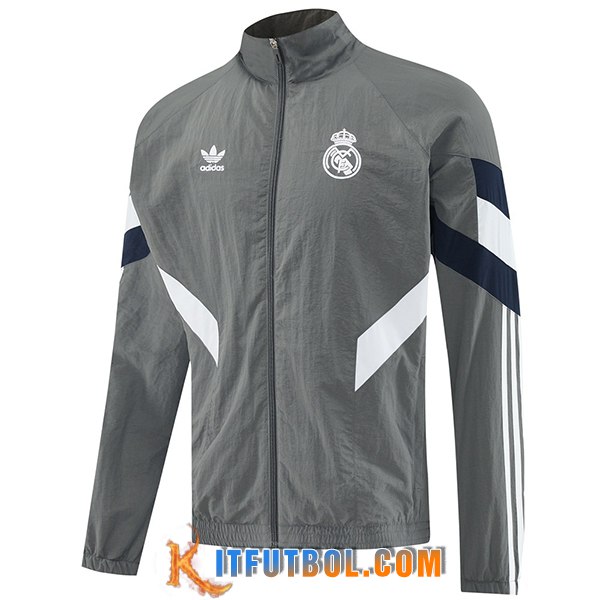 Rompevientos Real Madrid Gris/Blanco/Negro 2025/2026