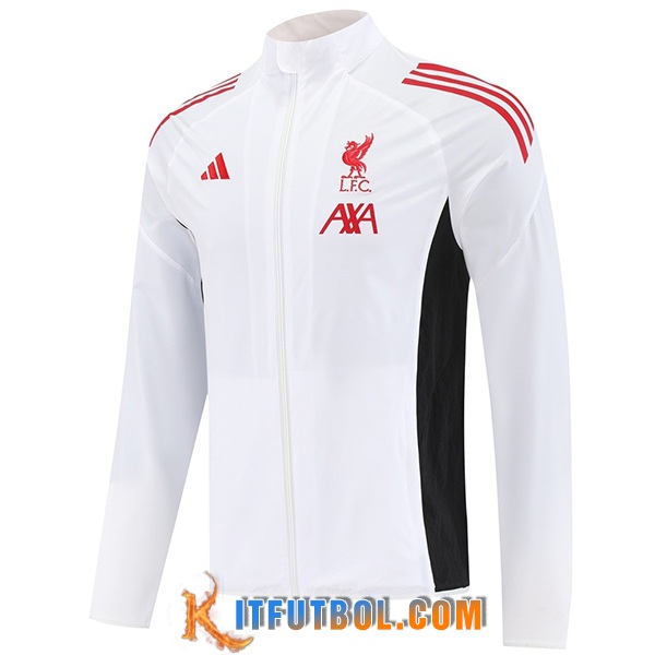 Rompevientos FC Liverpool Blanco/Negro/Rojo 2025/2026 -02