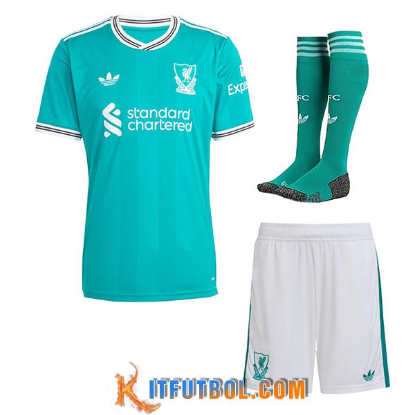 Camisetas Futbol FC Liverpool Tercera (Cortos + Calcetines) 2025/2026