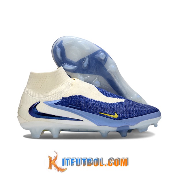 Nike Botas De Fútbol Phantom GX III Elite FG Beige/Azul -02