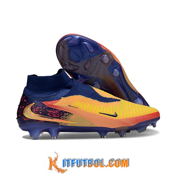Nike Botas De Fútbol Phantom GX III Elite FG Amarillo/Negro/Azul -02