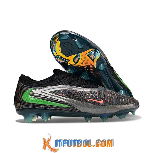 Nike Botas De Fútbol Phantom GX III Elite FG Negro/Verde -02