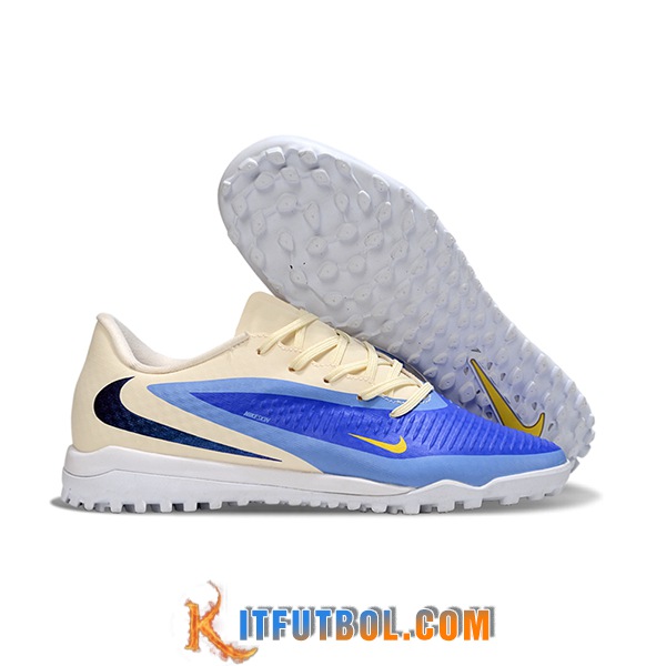 Nike Botas De Fútbol Phantom 6 Low Academy "Erling Haaland" Beige/Azul
