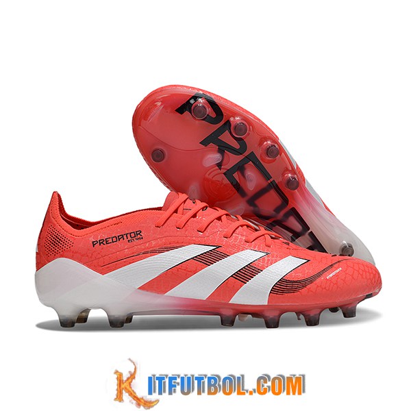 Adidas Botas De Fútbol 25 Predator Elite Tongue AG Rojo/Blanco