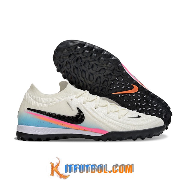 Nike Botas De Fútbol Phantom GX II EliteTF Blanco/Negro/Rosa/Azul