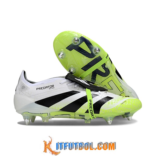 Adidas Botas De Fútbol 25 Predator Elite Tongue SG Blanco/Negro/Verde