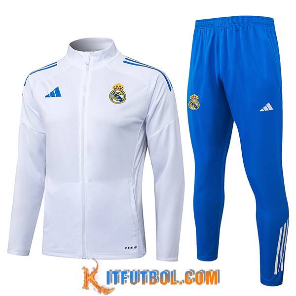 Chandal Equipos De Futbol Chaquetas Real Madrid Blanco 2025/2026