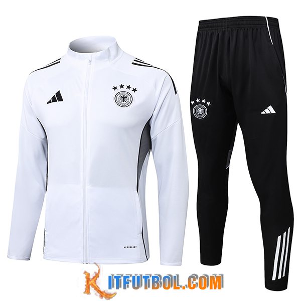 Chandal Equipos De Futbol Chaquetas Alemania Blanco/Gris 2025/2026 -02