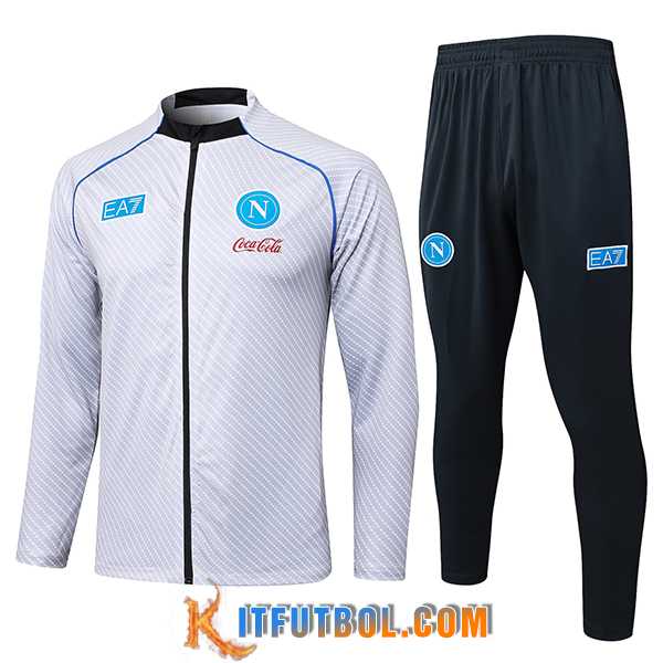 Chandal Equipos De Futbol Chaquetas SSC Napoli Gris Claro 2025/2026