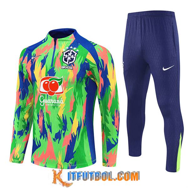 Chandal Equipos De Futbol Brasil Verde/Azul/Naranja 2025/2026