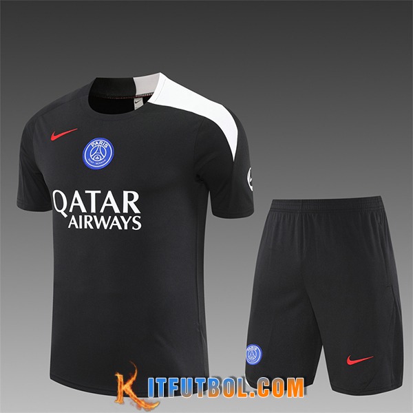 Camiseta Entrenamiento PSG Ninos Negro/Azul 2025/2026