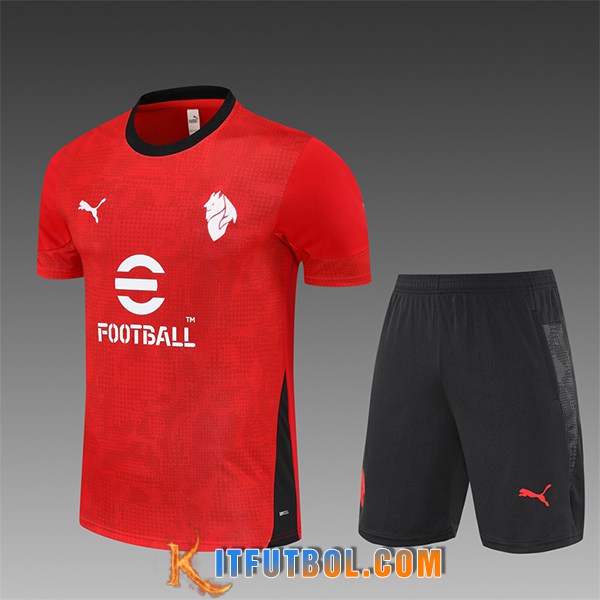 Camiseta Entrenamiento AC Milan Ninos Rojo/Negro 2025/2026