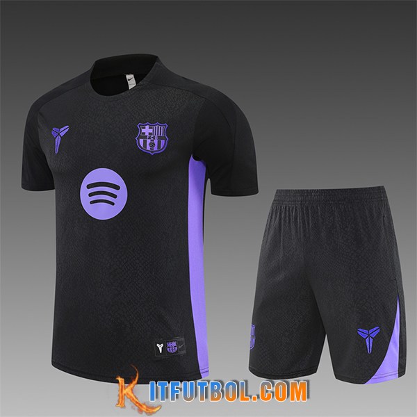 Camiseta Entrenamiento FC Barcelona Ninos Negro/Violeta 2025/2026
